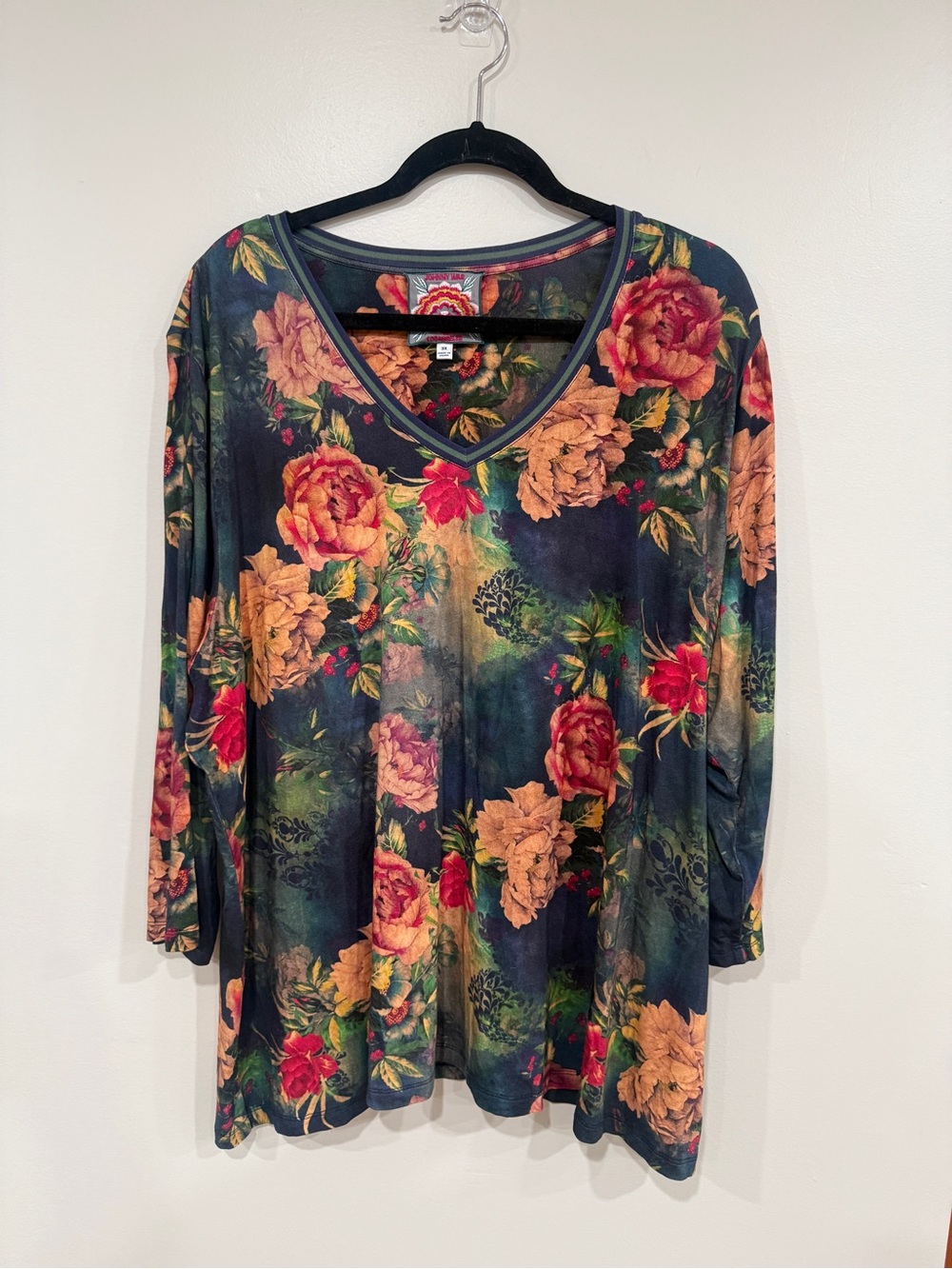 Johnny Was The Janie Favorite 3/4 Sleeve V-Neck Tee